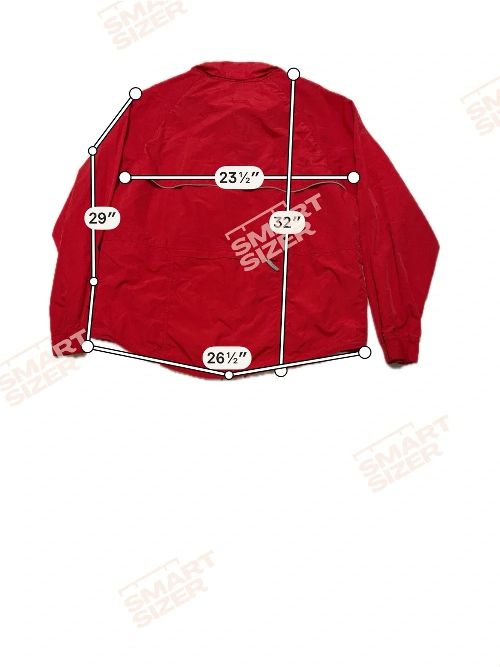 Lands' End Men's Red Quarter-Zip Windbreaker - Picture 2 of 2